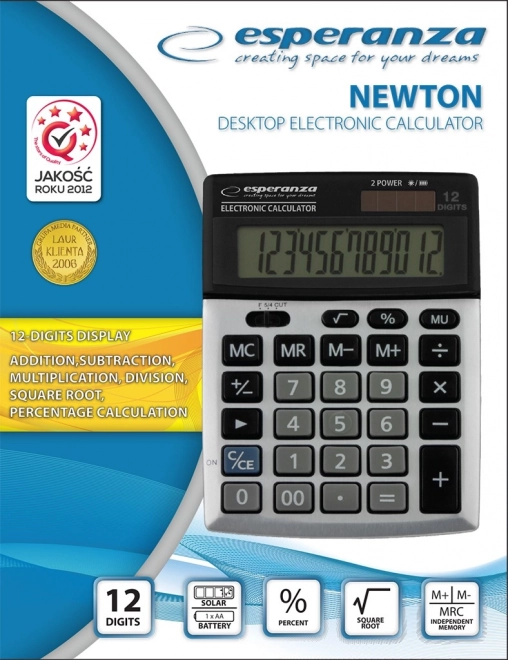 Calculatrice électronique de bureau newton ecl102