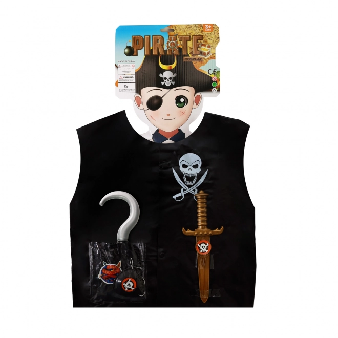 Ensemble gilet de pirate pour enfants avec accessoires