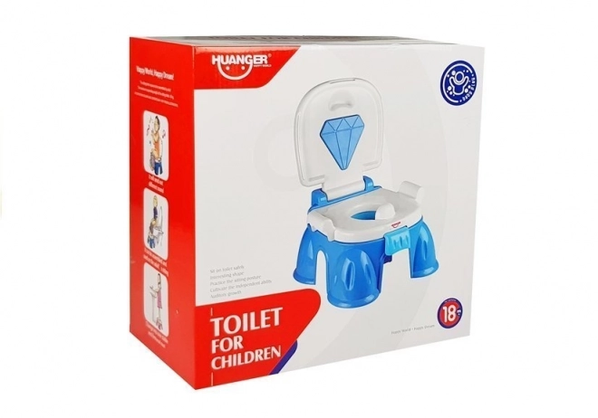Petit pot bleu avec couronne pour enfant