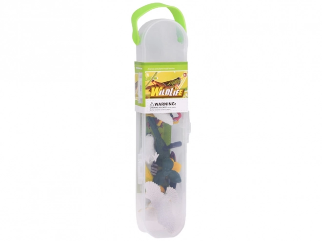Ensemble de figurines colorées d'oiseaux exotiques