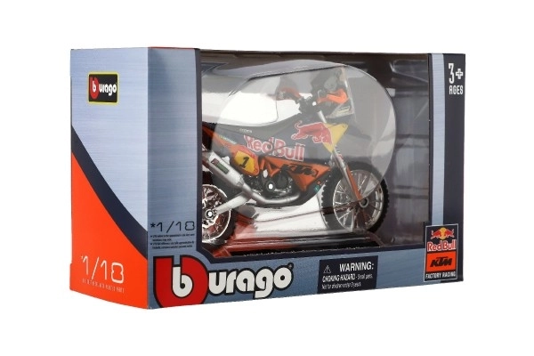 Modèle en métal moto BBURAGO RED BULL KTM Rallye Dakar 2019, 1:18