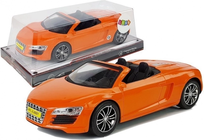 Voiture cabriolet jouet à remontoir orange 1:18