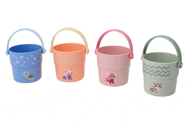 Tasses empilables Jouéco en couleurs pastel