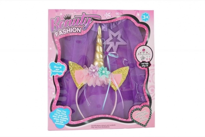 Set de déguisement licorne pour enfants – tutu, serre-tête et baguette