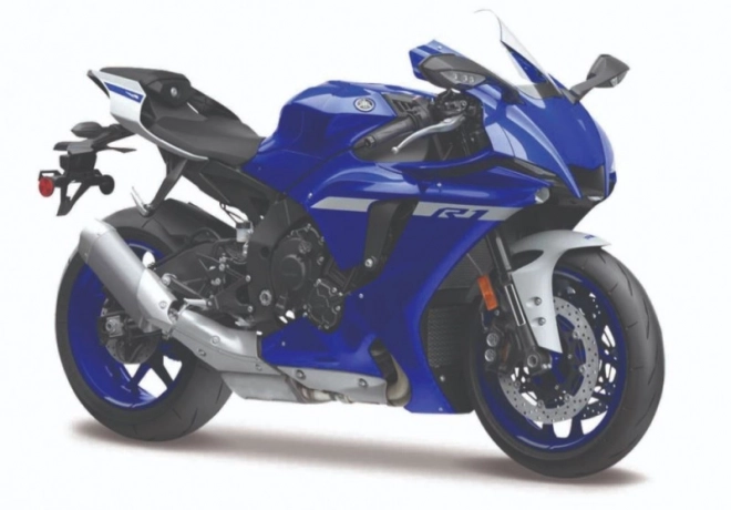 Modèle Moto Yamaha YZF-R1 2021 avec support
