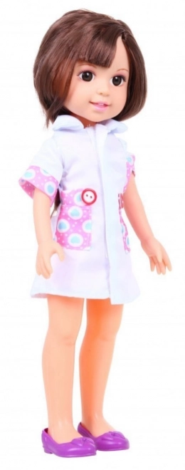 Grande poupée infirmière pour enfants 3+ Accessoires pour médecin + stéthoscope + thermomètre + seringue