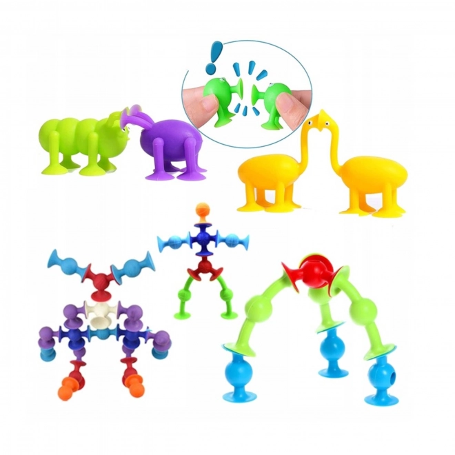 Woopie Kit de Construction avec Ventouses - Animaux Fous