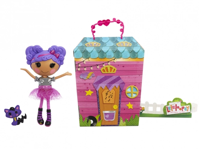 Grande poupée rock Storm E. Sky 33 cm avec chat violet