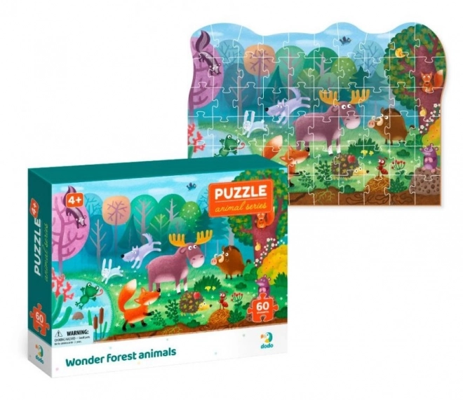 Puzzle DODO Animaux : Animaux de la forêt étonnants 60 pièces