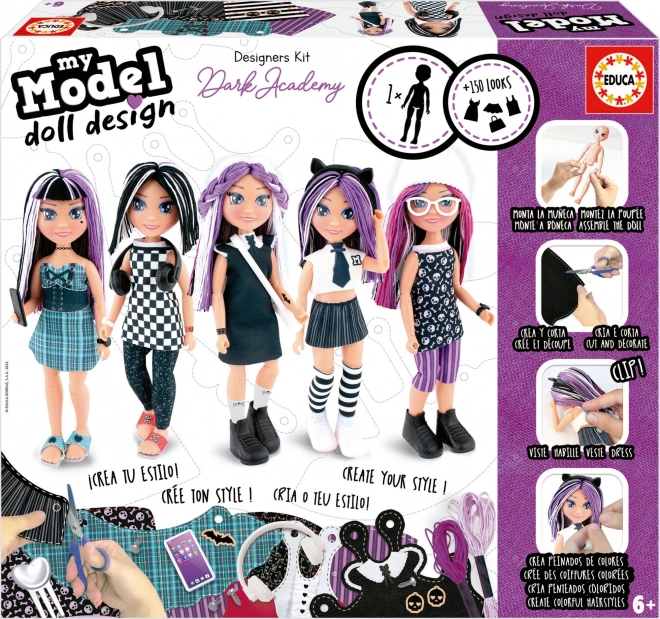 EDUCA Ensemble Créatif My Model Doll Design : Académie Obscure