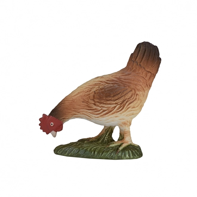 Figurine réaliste poule se nourrissant