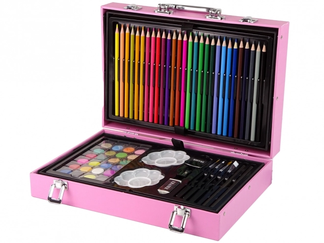 Grande mallette artistique de 145 pièces Licorne rose