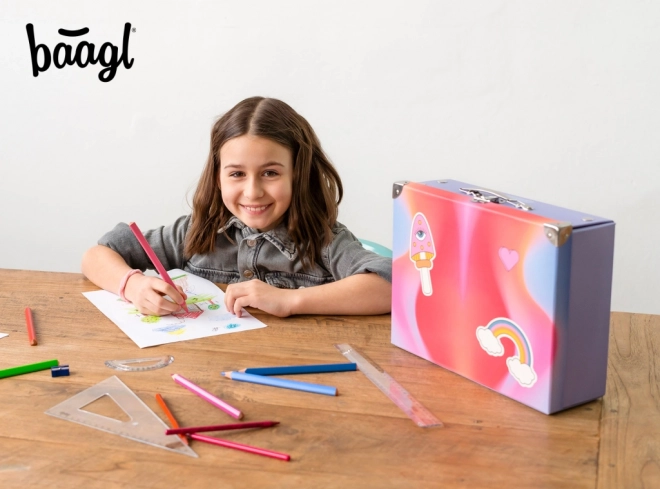 Valise scolaire pliable Duha rouge