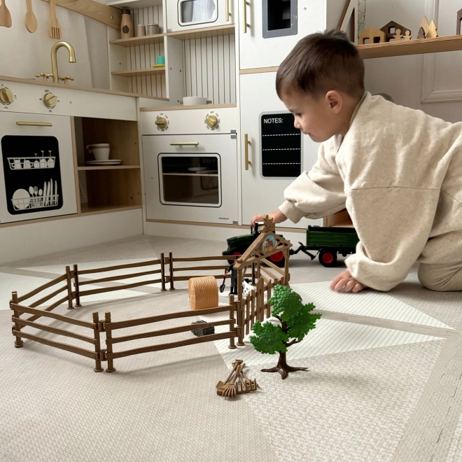 Mini ferme tracteur avec animaux et outils de Woopie
