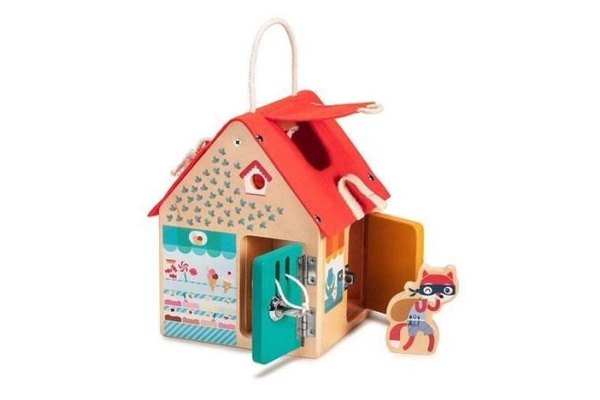 Lilliputiens – maison en bois avec verrous