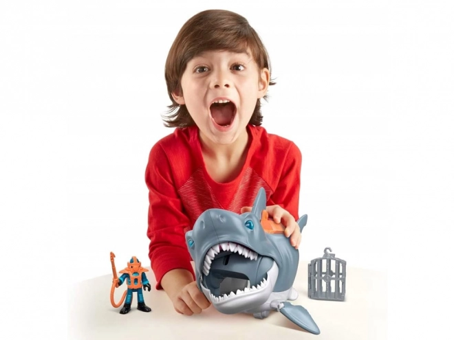 Mega requin attaquant Imaginext avec mâchoire mobile