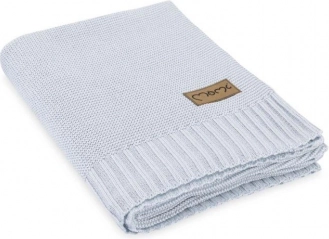 Couverture tricotée pour enfant MoMi HUG grise