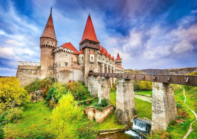 Puzzle château de Corvin, Hunedoara, Roumanie 1000 pièces