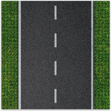 Plaque de construction design Route droite 25,5 x 25,5 cm