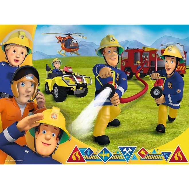 Puzzle 30 pièces - Sam le Pompier, Prêts à aider