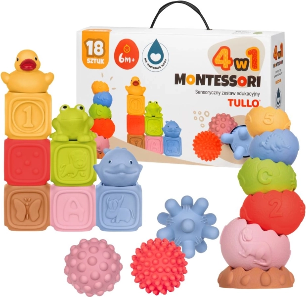 Grand ensemble de jouets sensoriels Tullo 18 pcs