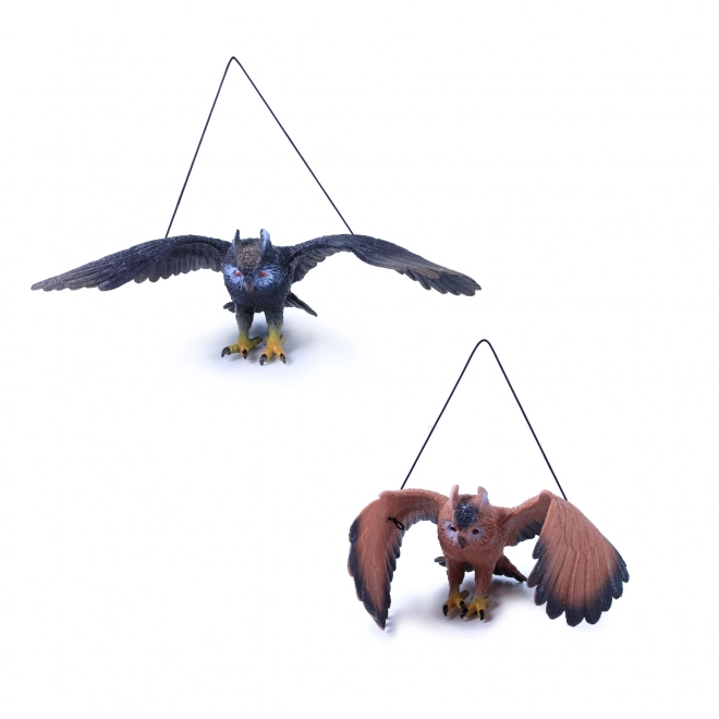 Figurines en plastique Aigle et Chouette avec son