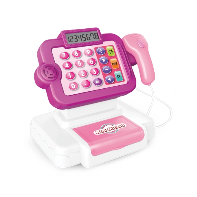 MINI MAGASIN - caisse enregistreuse tchèque avec apprentissage de l'achat - rose