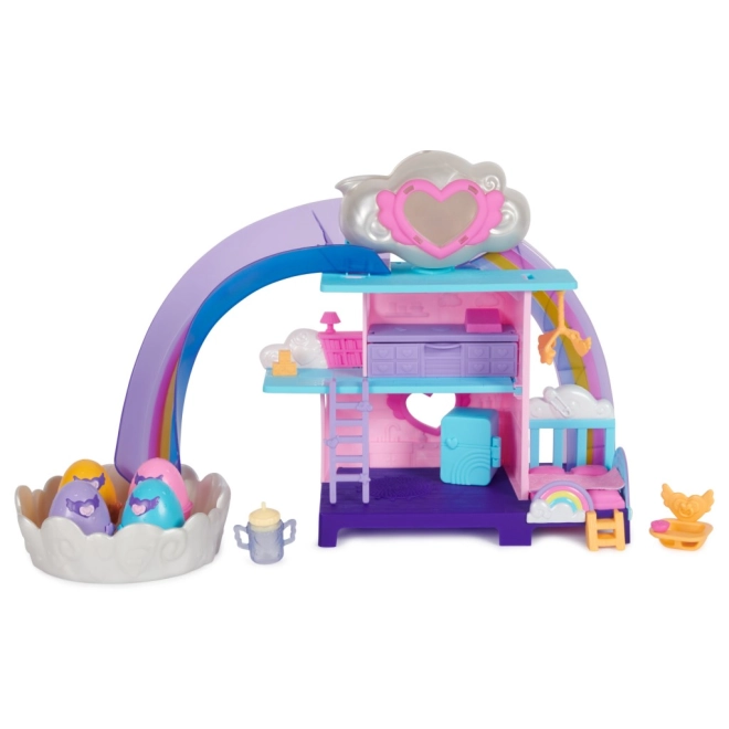 Toboggan arc-en-ciel et piscine