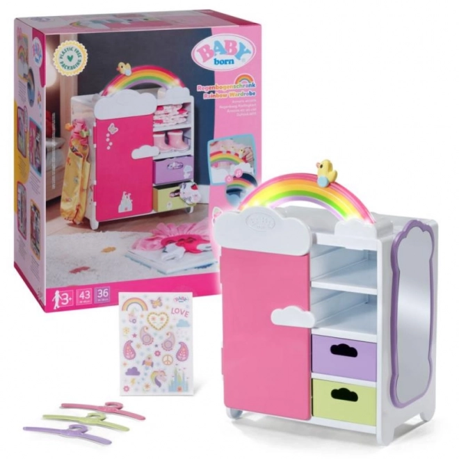 Armoire arc-en-ciel pour poupées BABY born