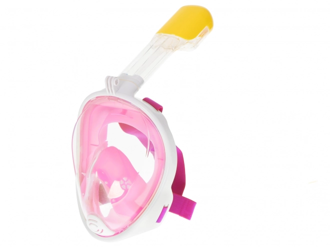 Masque complet pliable avec tuba S/M rose