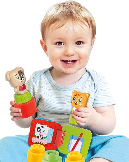 CLEMENTONI Soft Clemmy Coffret de jeu avec livre Milou animaux