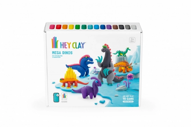 Ensemble Hey Clay Mega Dinosaurs en pâte plastique