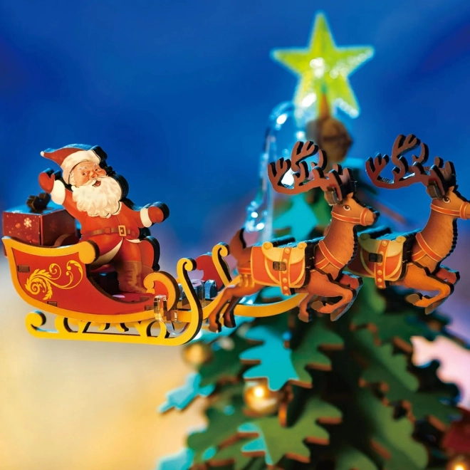 RoboTime 3D puzzle en bois boîte à musique Sapin de Noël