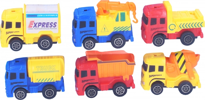 Set auto 6 petites voitures à rétrofriction 6 cm
