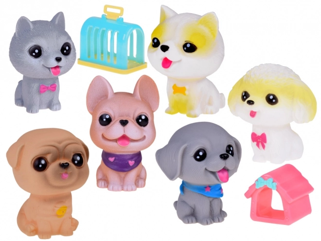 Ensemble de figurines en caoutchouc de chiens