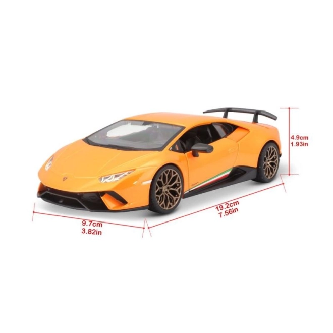 Lamborghini Huracan Performante orange modèle 1:24