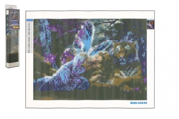 Kit de peinture au diamant - fée papillon avec tigre