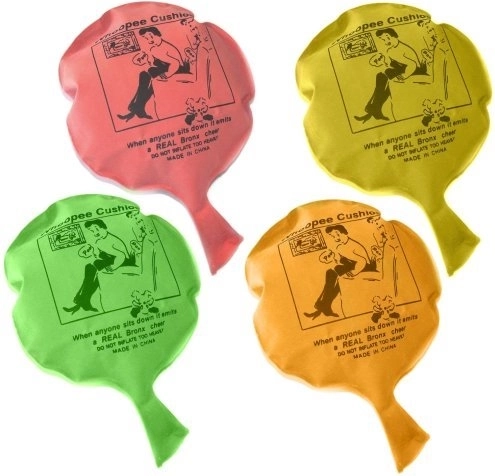 Coussin péteur – amusant Whoopee cushion (motifs assortis)