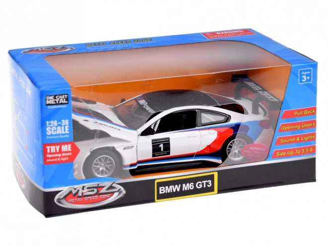 Modèle réduit en métal de la voiture de sport BMW M6 GT3