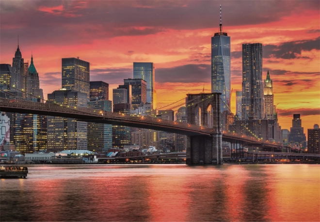 Puzzle 1500 pièces Compact East River au crépuscule