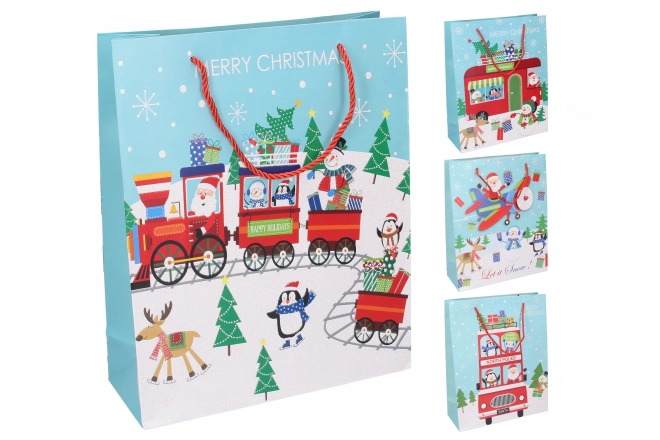 Sac cadeau M 26x32x10 cm Noël