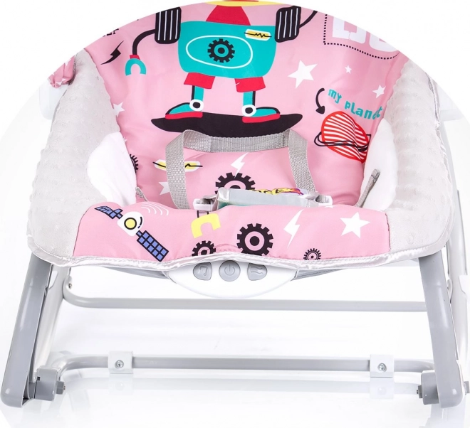 CHIPOLINO Transat bébé vibrant 2-en-1 Baby Spa Rose
