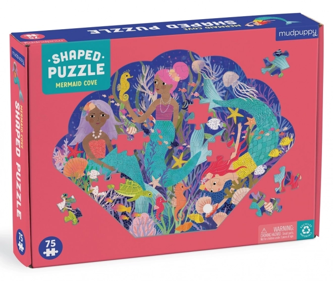 Puzzle en forme de coquillage Baie des sirènes 75 pièces