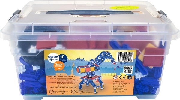 Jeu de construction SEVA 5 Jumbo plastique 1064 pièces dans boîte plastique 40x19x27cm