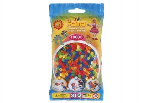 Perles à repasser Hama MIDI néon transparent 1000 pcs en sachet