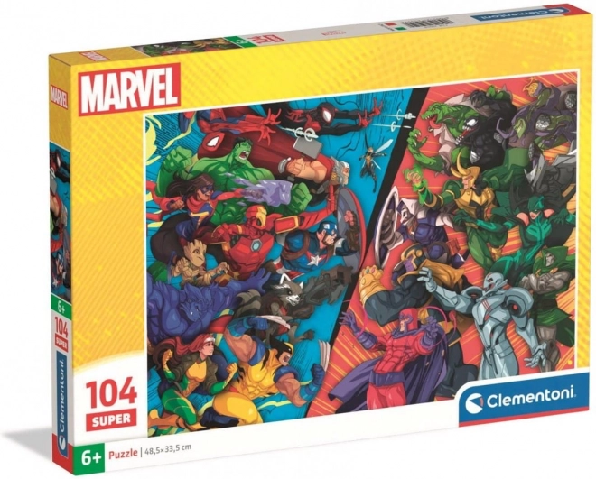 Clementoni Puzzle Avengers vs. méchants 104 pièces
