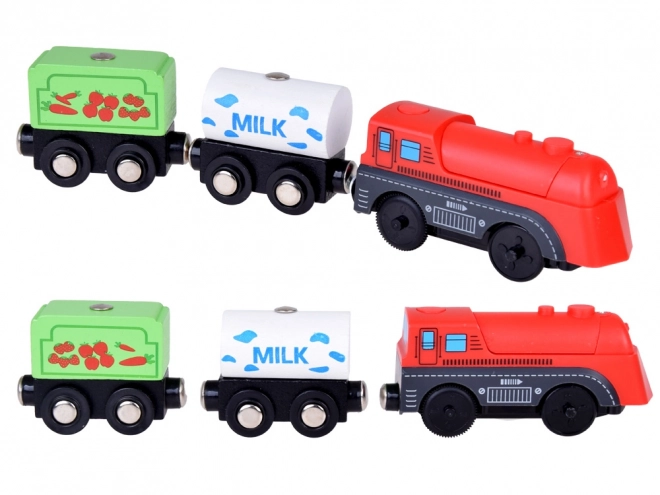 Ensemble de Train en Bois Ferme pour Enfants