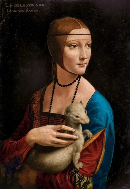 Puzzle 1000 pièces Dame à l'hermine de Léonard de Vinci Collection d'Art