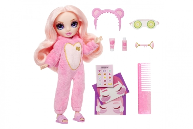 Marionnette Rainbow High Junior pour la Soirée Pyjama, Bella Rose