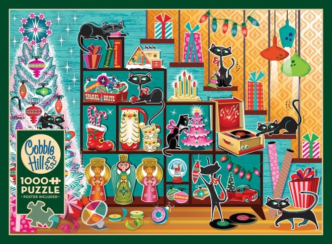 Puzzle Chats de Noël 1000 pièces